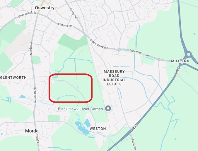 Oswestry - Recreation Society : Image credit Google maps